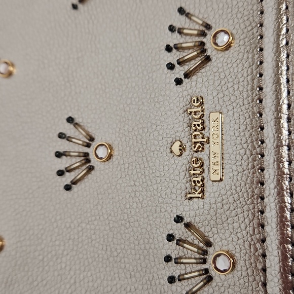 Kate Spade Patterson Drive Embellished Maisie Metallic Blush Crossbody Bag - Picture 5 of 11